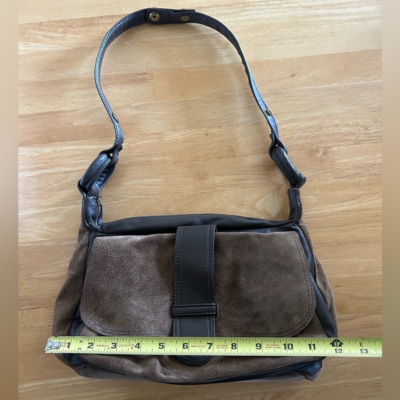 Vintage Brown Suede & Leather Purse - Picture 4 of 7